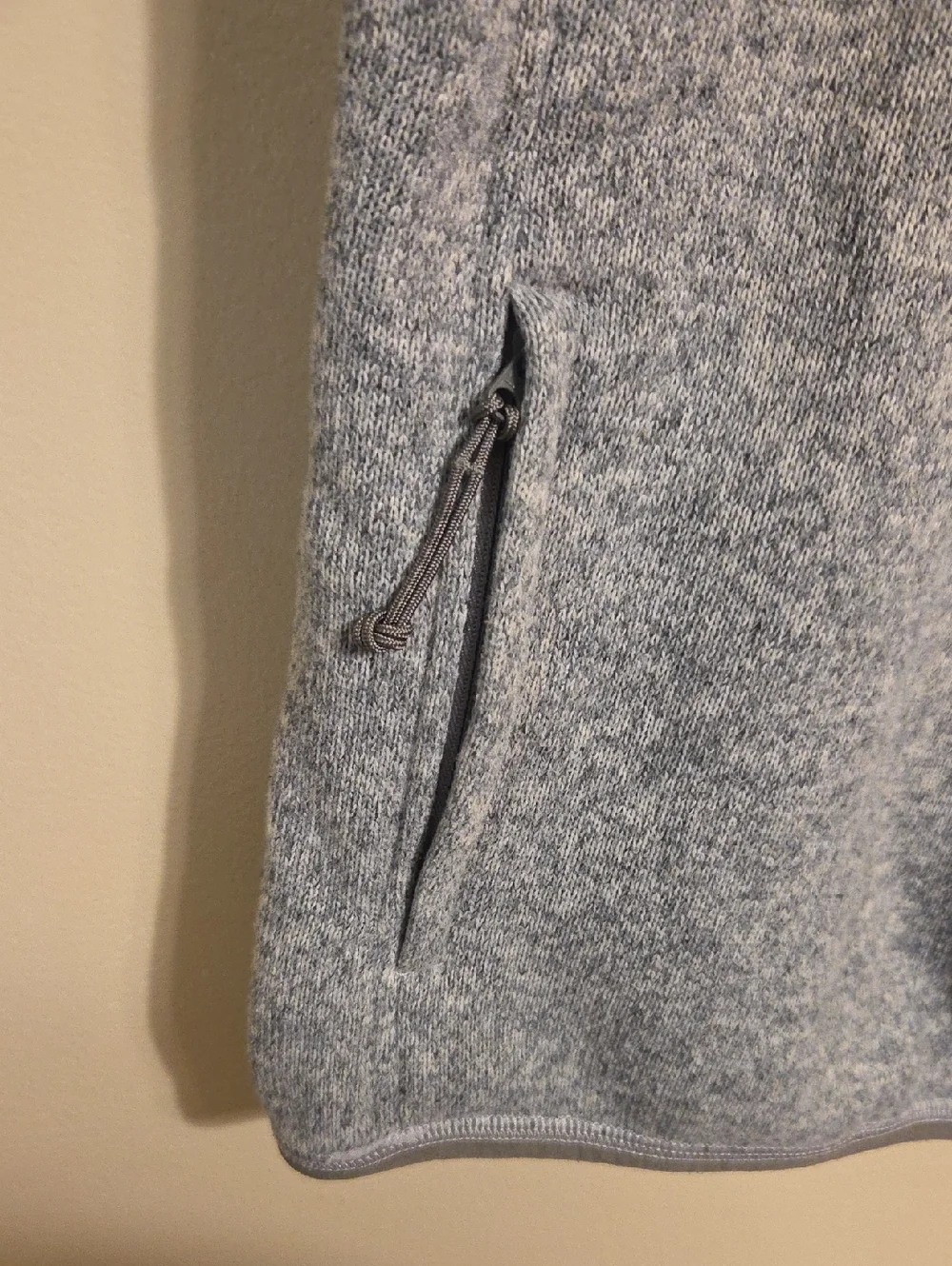 J. Crew Mens Grey Nordic Zip Pullover Jacket All Weather Polartec Sweater Fleece